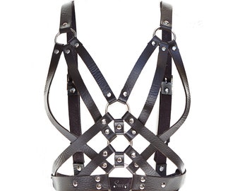 Leather Bondage Top - Etsy