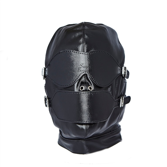 Strict Leather Covered Ball Gag Mask BDSM Bondage Black Master Slave Cosplay NEW 