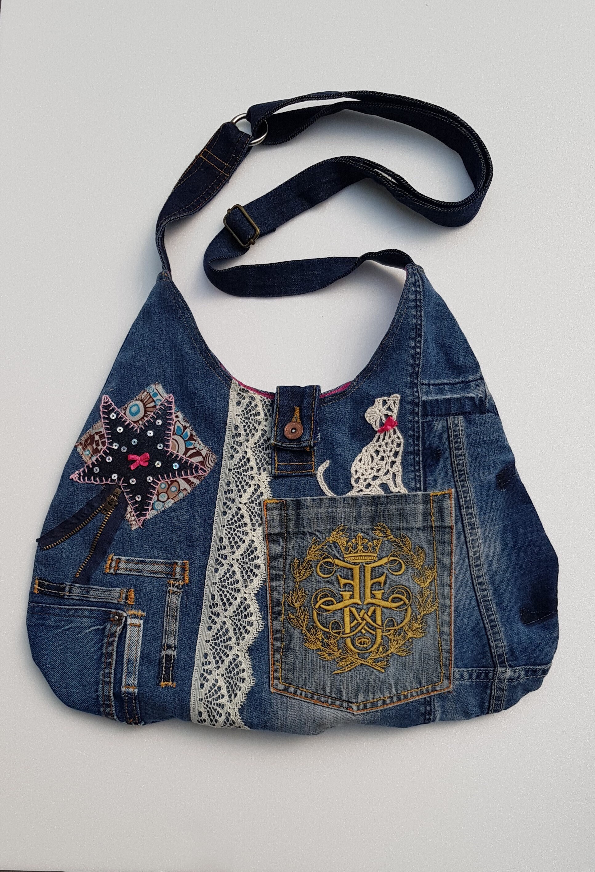 HiMeiping Denim Shoulder Bag Casual Lightweight Go-to Bag Travel Shopper  Crossbody Jean Purse for Women: Handbags: Amazon.com