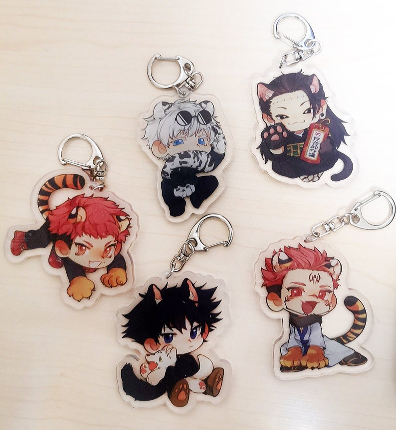 Jujutsu Kaisen Resin Keychain Charm Satoru Gojo \\ Yuji Itadori \\ Sukuna \\ Megumi Fushiguro