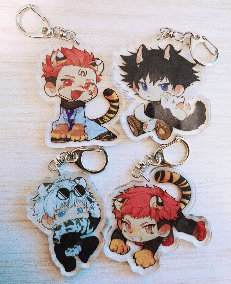 Jujutsu Kaisen Resin Keychain Charm Satoru Gojo \\ Yuji Itadori \\ Sukuna \\ Megumi Fushiguro