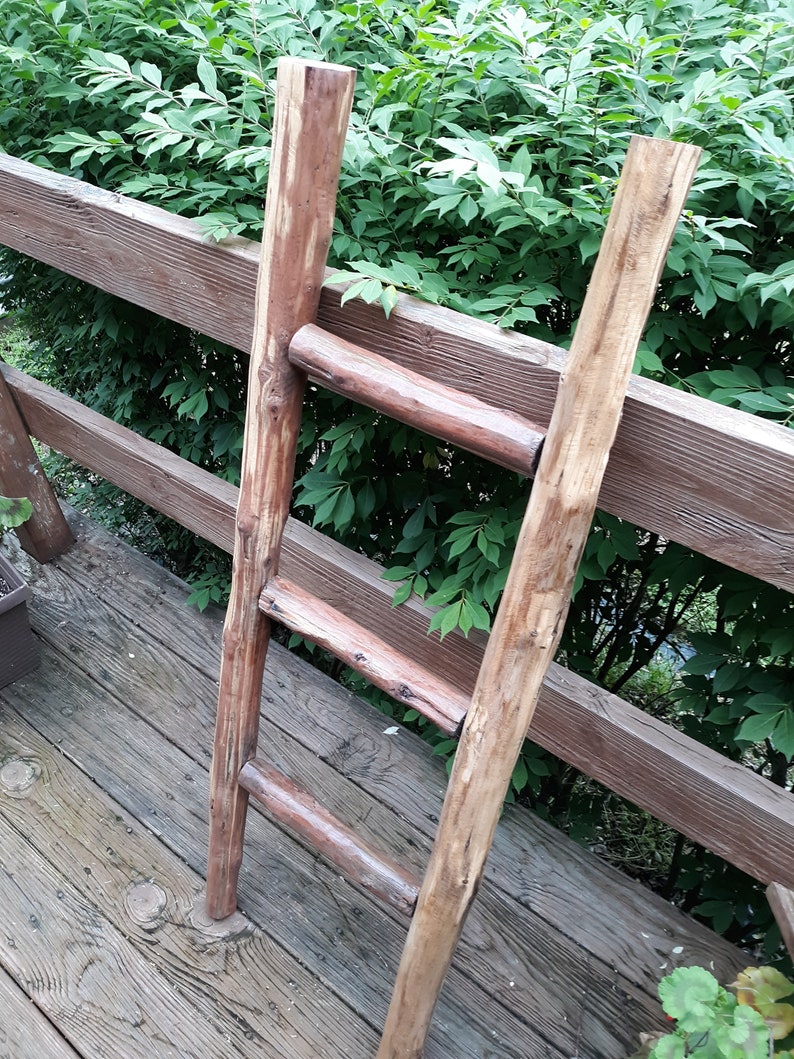 Reclaimed Wood Blanket Ladder Modern Farmhouse Ladder Etsy