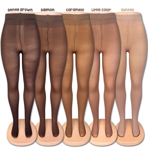 Sheer to Waist Carnival Tights Skin Tone Stockings Brown - Etsy