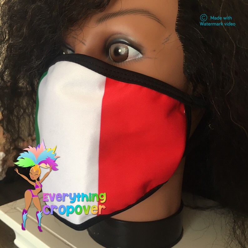 Italy flag face mask / dust mask / Carnival facemask / Italian Etsy