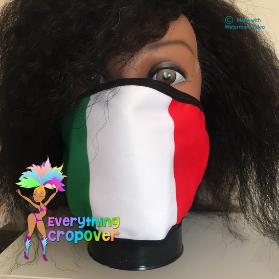 Italy flag face mask / dust mask / Carnival facemask / Italian Etsy