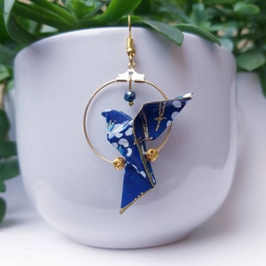 Orecchini in Origami, Orecchini Cerchio,  Gioielli Origami, Orecchini fatti a mano,  Regalo per lei, Carta Giapponese