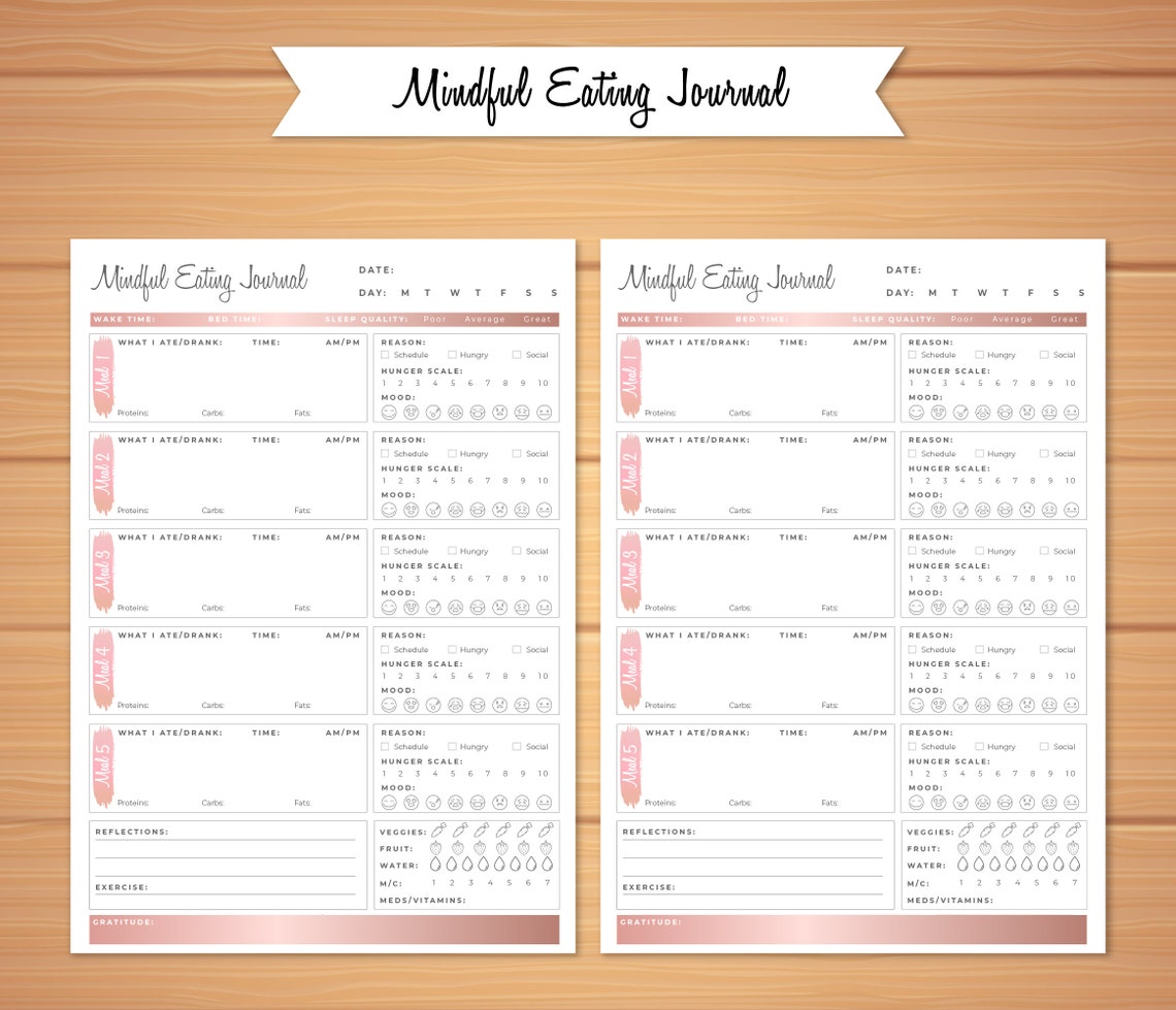 Weight Loss Journal Food Diary Weight Loss Planner Diet Etsy