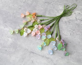 Flowers Phone Charm Strap. bell flowers. lily of the valley phone charm. phone accessories. flower pendant