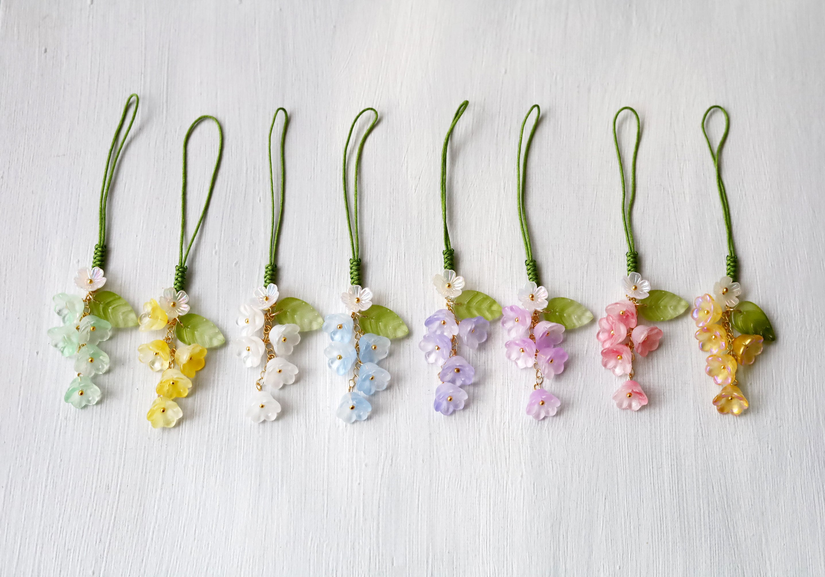 Flowers Phone Charm Strap. Bell Flowers. Lily of the Valley