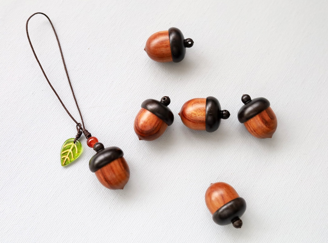 30mm Acorn Container Pendant. Wood Acorn Nut Keepsake. Unique Wooden