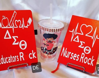 Greek Show - Delta Journal - Zeta Journal - AKA Journal - SG Rho Journal- Devine 9 Journal - Beaded Pen