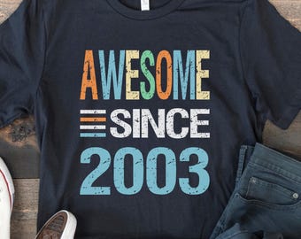 Custom Year Awesome Since Shirt, Awesome Since Tee, Awesome since 1984 Shirt, Custom Year Birthday Shirt, Vintage Birthday Gift, BC0251