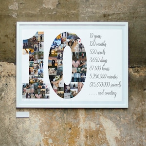 Personalize 10 year Anniversary Gifts, 10th Anniversary Gift for Couple, 10th Wedding Anniversary, Custom Gift for Couple, Gift for Husband