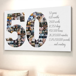 Personalized 50th Wedding Anniversary Gifts, Gifts For Parents, Grandparent Gift, Golden Anniversary, Gift for Wife, Gift for Husband