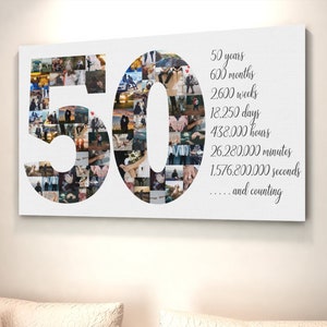 Personalized 50th Wedding Anniversary Gifts, Gifts For Parents, Grandparent Gift, Golden Anniversary, Gift for Wife, Gift for Husband