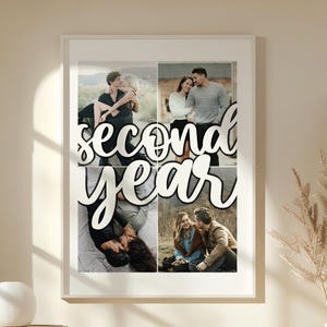 Cadeau d'anniversaire de mariage pour la deuxième année, Cadeau de 2e anniversaire pour mari, Cadeau d'anniversaire de 2 ans, Cadeau pour petit ami, Cadeau de collage photo