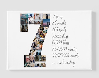 Regalo personalizado de 7 aniversario, regalo de 7 aniversario, regalo de 7 aniversario de boda, aniversario de cobre, regalo para el marido, 7 aniversario