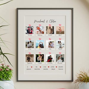 Personalized Polaroid Print, Polaroid Picture, Polaroid Photo, Custom Photo Gift, 3rd Anniversary Gift, Editable Template, Digital Download