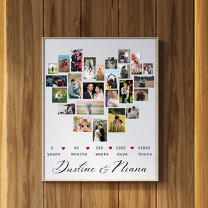 5e bruiloft hout verjaardag kaart aandenken gepersonaliseerde geschenken man vrouw 5 jaar paar cadeau voor haar hem Instant download canva-sjabloon