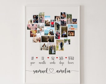 Custom 1 Year Anniversary Gift for Boyfriend, One Year Anniversary Gifts for Husband, 1 Year Anniversary Gift for Girlfriend,  For Couples