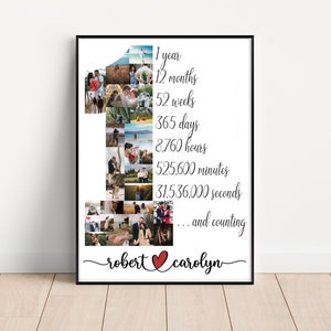 Custom Anniversary Gifts for Boyfriend, 1 Year Anniversary Gift, One Year Anniversary Gifts, Anniversary Gift for Him, Gift for Girlfriend