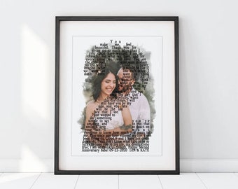 2 year anniversary gift for him, Personalize Second Anniversary Gift for Husband, 2nd Anniversary Gift for Boyfriend, Custom Photo Collage