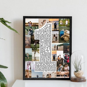 Custom First Anniversary Collage Gift, One Year Anniversary Gifts for Boyfriend, 1 Year Anniversary Gift for Boyfriend, Gift for husband