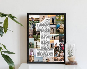 Custom First Anniversary Collage Gift, One Year Anniversary Gifts for Boyfriend, 1 Year Anniversary Gift for Boyfriend, Gift for husband
