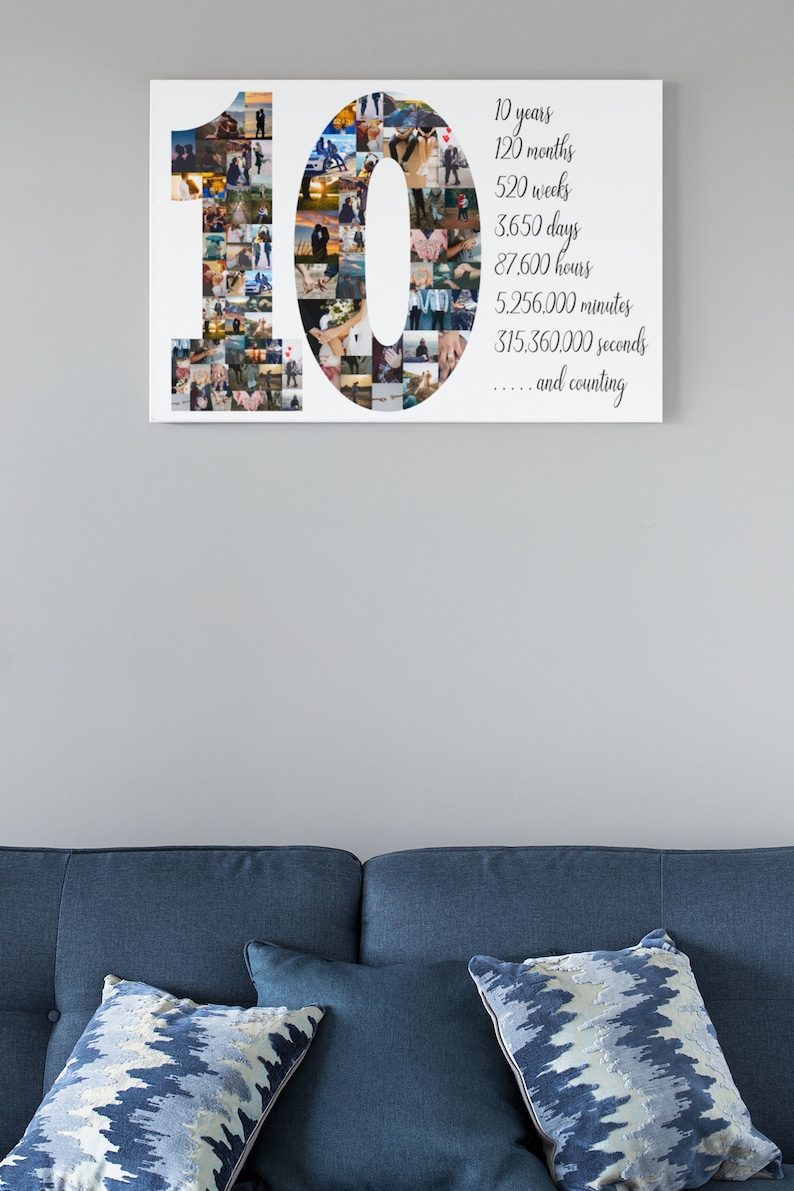 Custom Ten Year Anniversary Gifts for Him 10 Year Anniversary Etsy