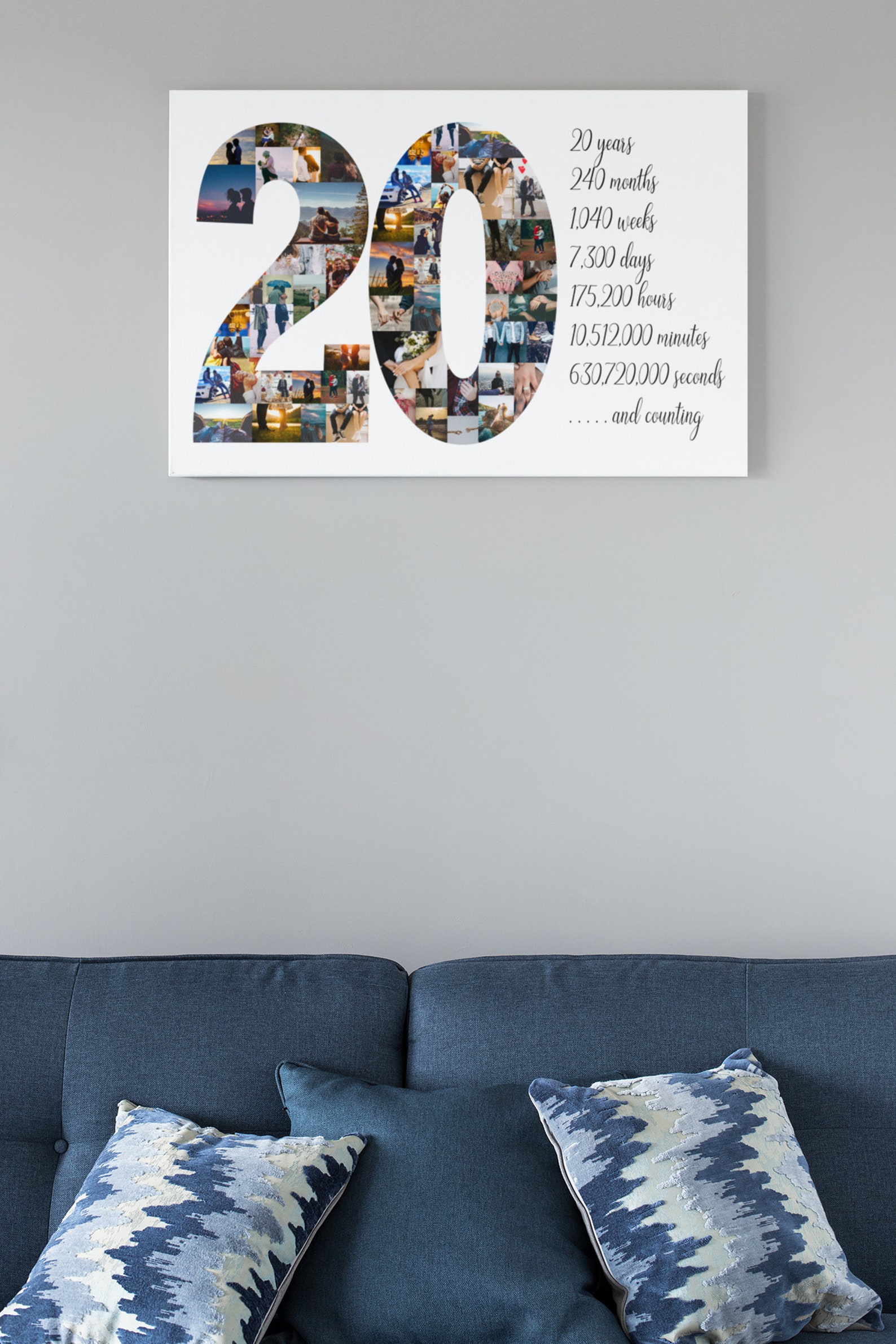 Personalize Unique 20th Anniversary Gift 20 Year Anniversary Etsy