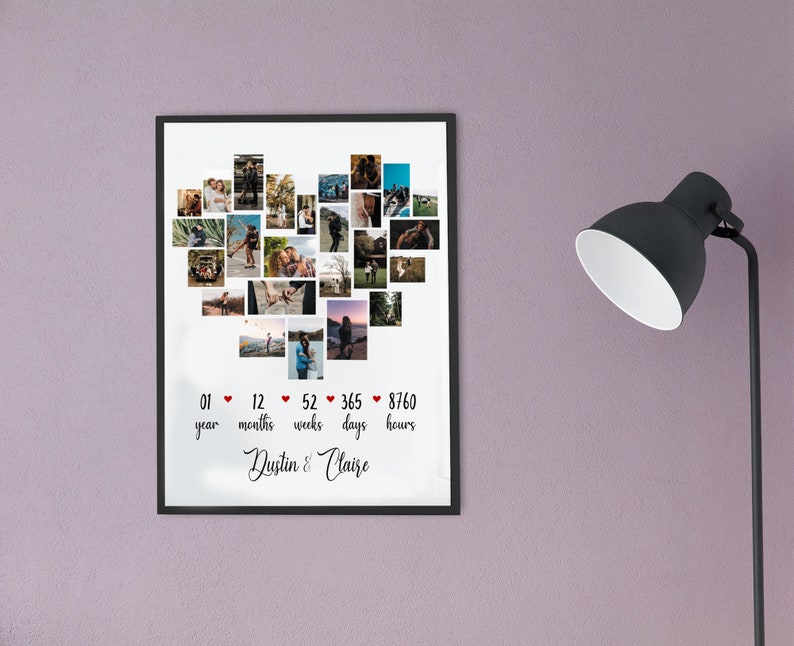 Regalo personalizado de aniversario de 1 año para novio - Etsy España