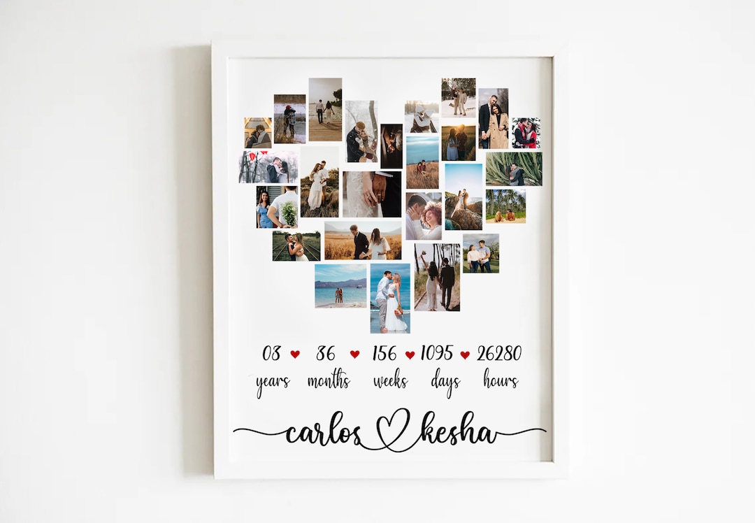 Personalisieren Sie 3. Jahrestag Geschenk Jahrestag, Geschenk für Ihn, Geschenk für Freundin