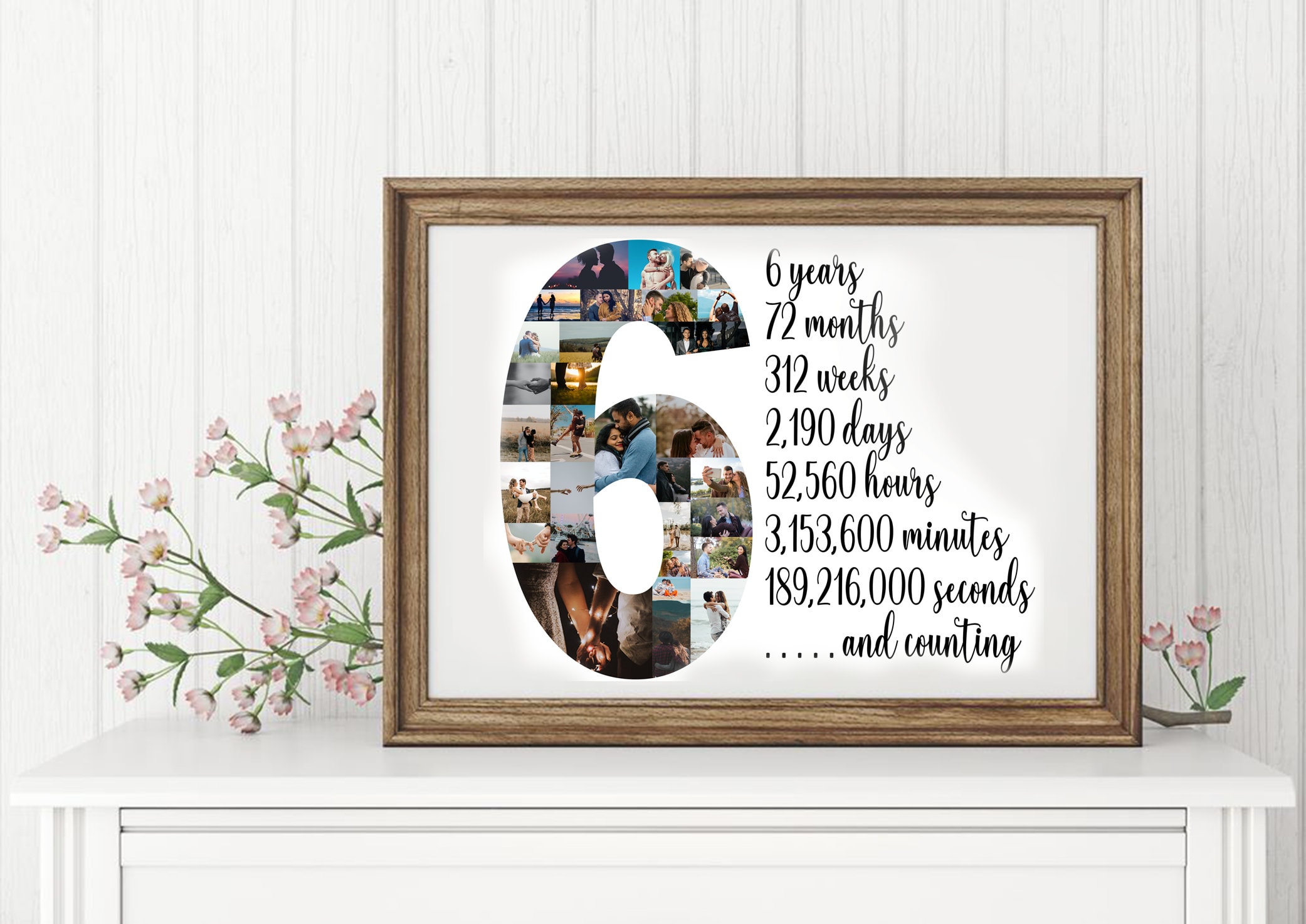 Custom 6th Anniversary Gift for Husband 6 Years Together 6 Etsy