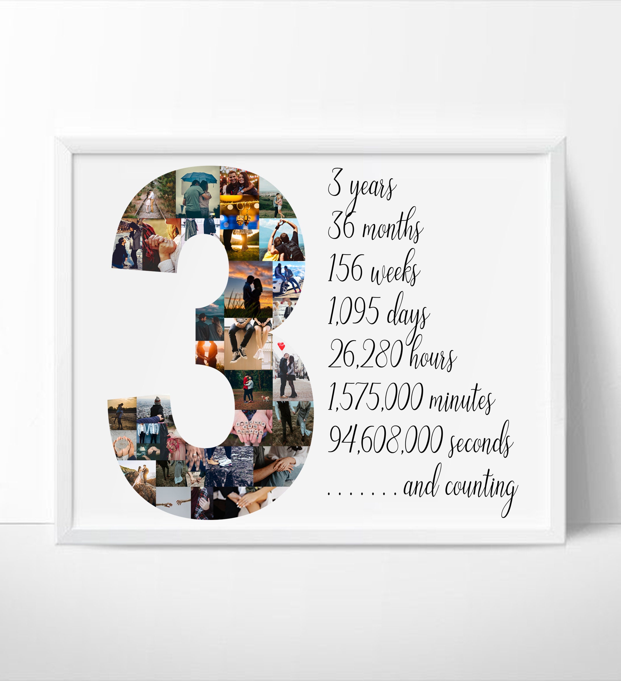 Personalized 3 Year Anniversary Gift For Him 3rd Anniversary Etsy Norway