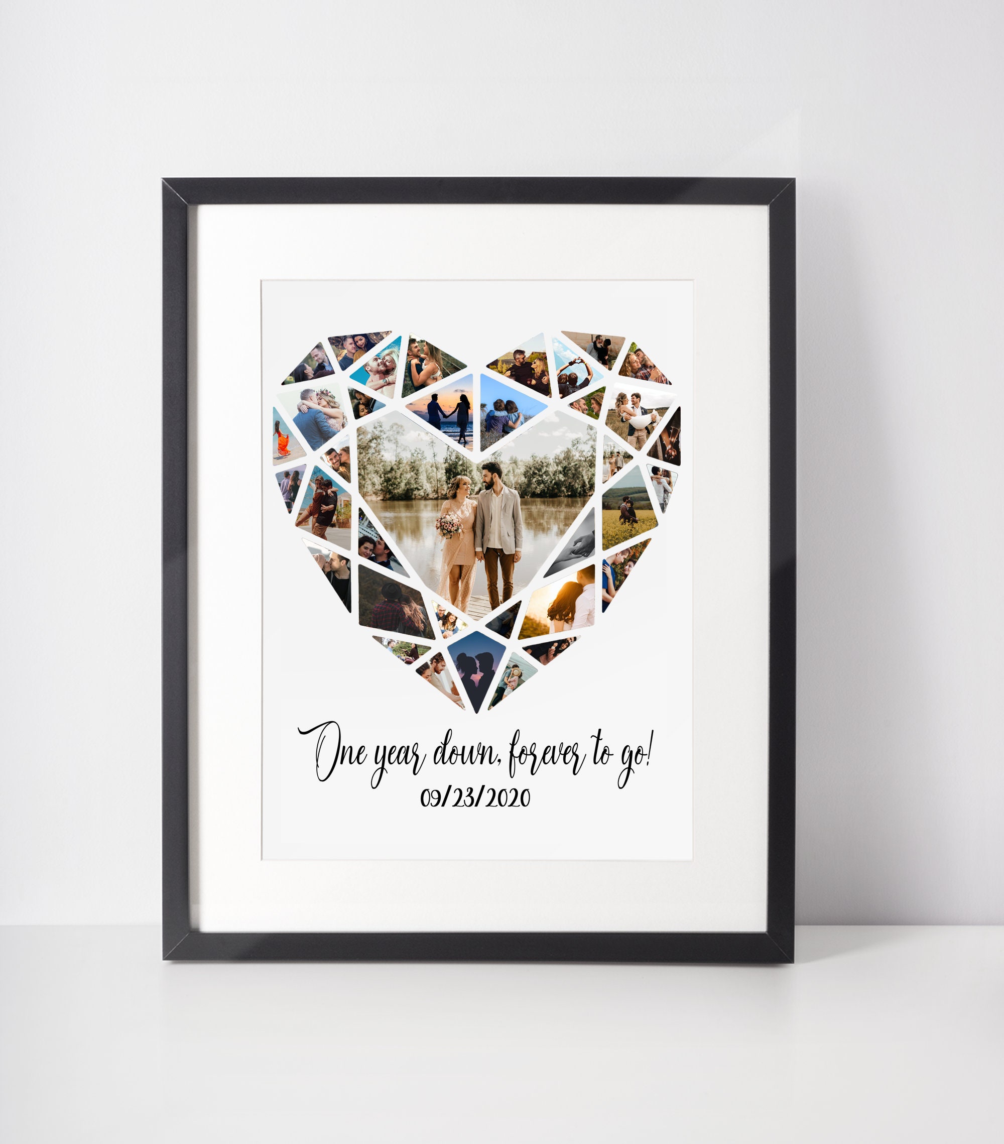 Custom Heart Photo collage, Photo Collage Gift, Family Photo Collage, Dad Photo Collage, Custom Photo Gift, Personalized Gift for Boyfriend