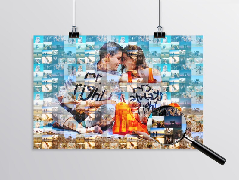 Couple Photo Collage, Personalized Photo Collage, Couple Photo Ideas ...