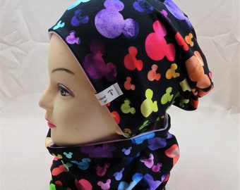 Beanie hat, rainbow mouse