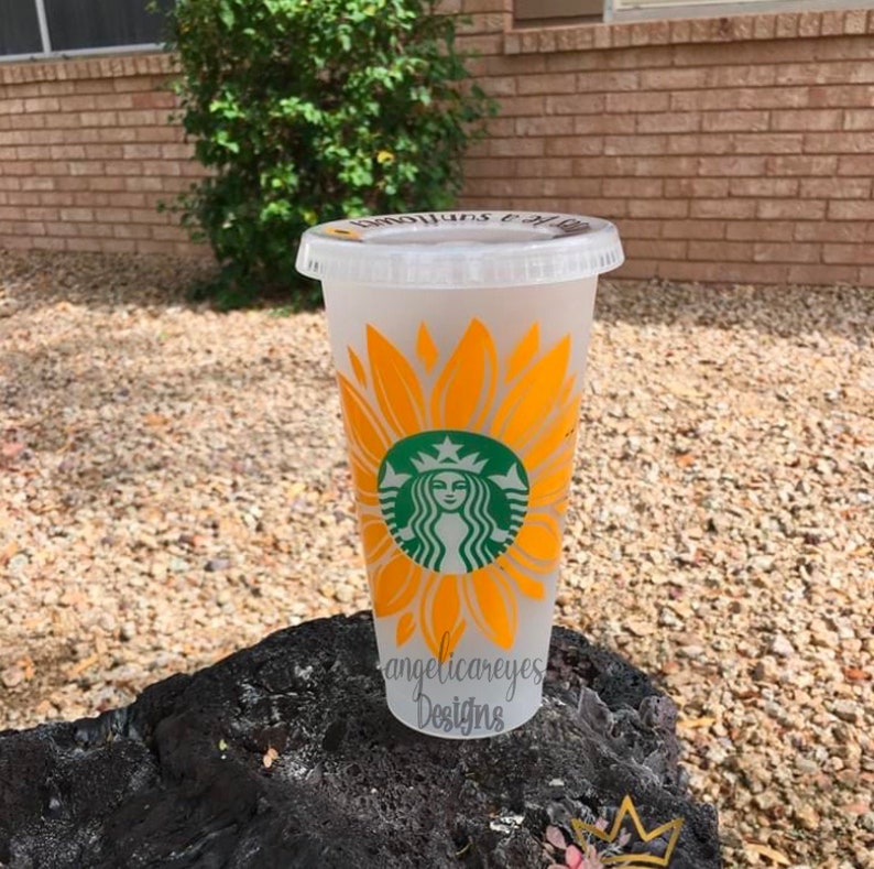 Download Starbucks Sunflower Coffee Cold Cup SVG File Custom | Etsy