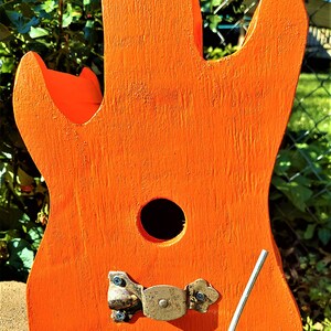 RED ROCKER Guitar Birdhouse - Hand Crafted Quality Birdhouses- Unique, Fun, Quirky