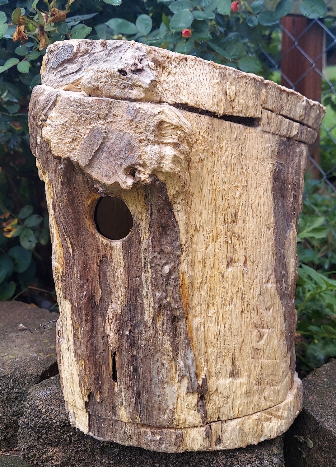 Hollow Log Birdhouse Hollow226 Hand Crafted Quality Etsy