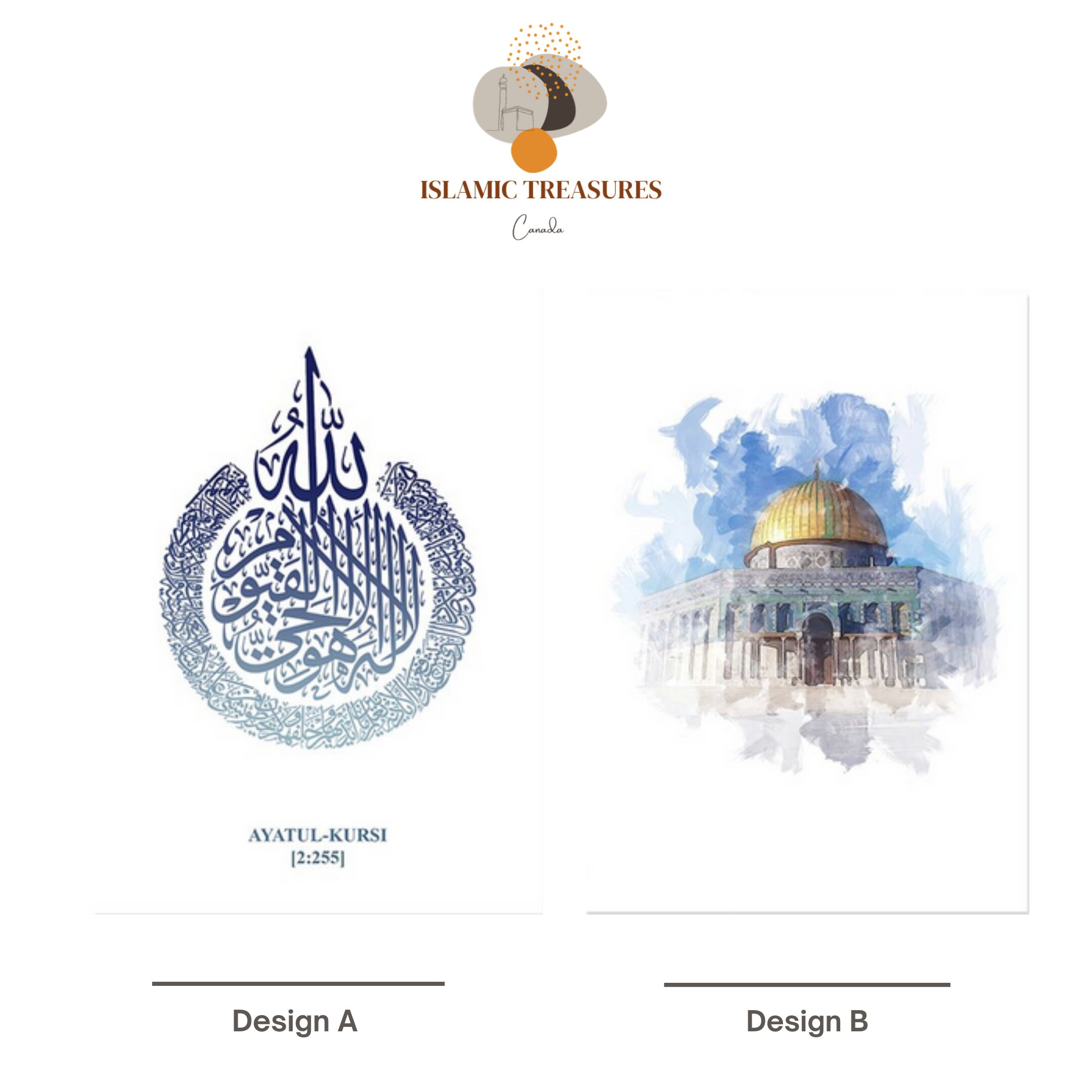 Al-aqsa Mosque Ayatul Kursi Blue Theme Islamic Wall Art - Etsy Canada
