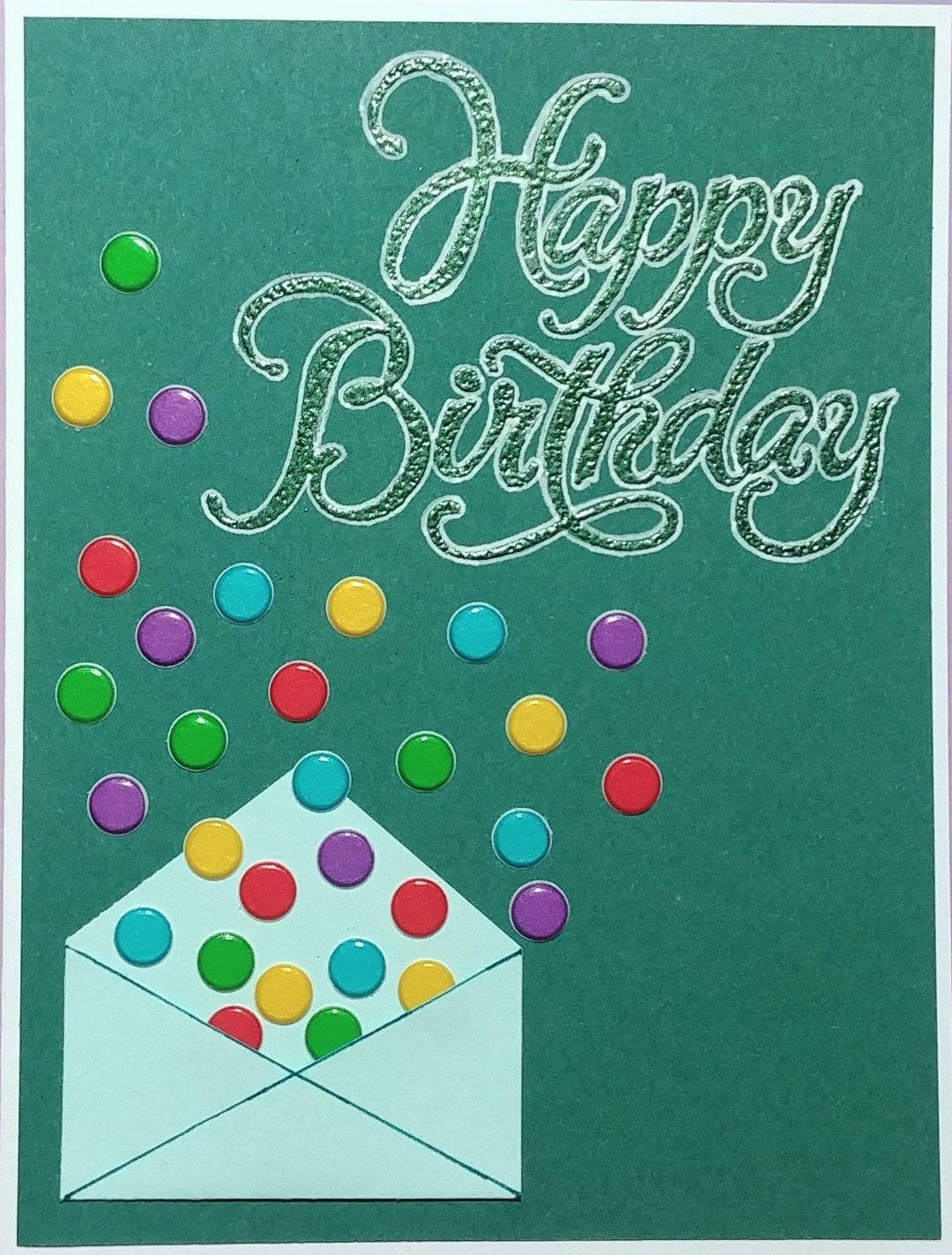 Bursting Happy Birthday Envelope Card Etsy