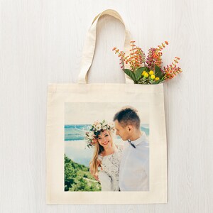 Printed Wedding Tote Bag, Custom Wedding Tote Bag, Wedding Favor