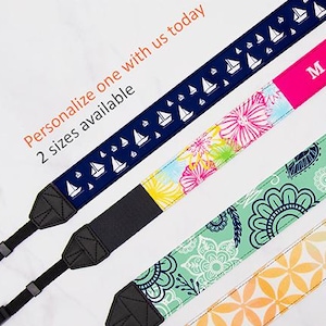 Your Name Camera Strap, Personalized Camera Strap for Canon, Nikon, Sony, Fujifilm, Chevron Camera Strap