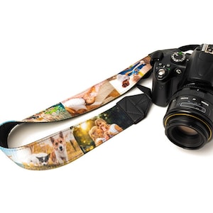 Custom Photo Camera Strap, Your Own Photo Camera Strap for Canon, Nikon, Sony, Fujifilm, Four / Six-Photo Collage
