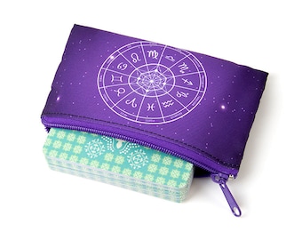 Basic Zip Tarot  Oracle Bag Wickedly Witchie Words with Purple Zip.