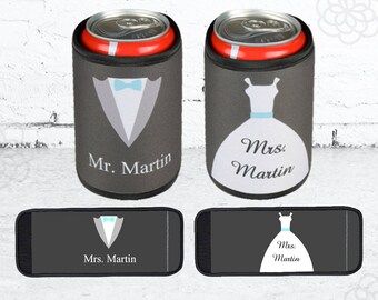 Refrigerador de latas personalizado para casamento: embalagem personalizada de neoprene para cerveja e refrigerante