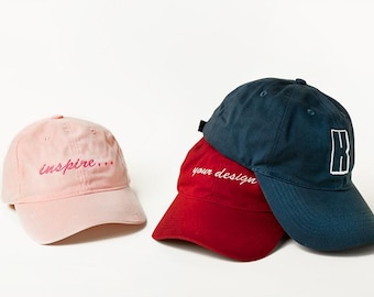 Custom Text Baseball Cap: Embroidered Dad Hat