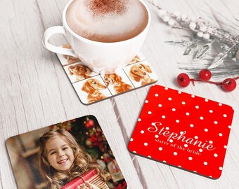 Porta-copos de cortiça com foto personalizada: porta-copos personalizado