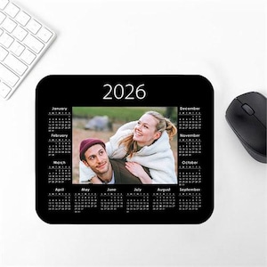 Spersonalizowana podkładka pod mysz z kalendarzem ze zdjęciami 2026